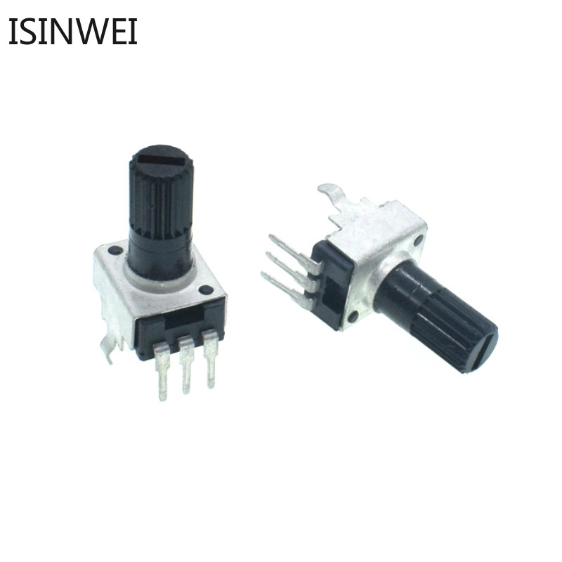 Bộ 10 chiết áp 12.5mm 10K B103 0932 3pin RV09 loại đứng chất lượng cao