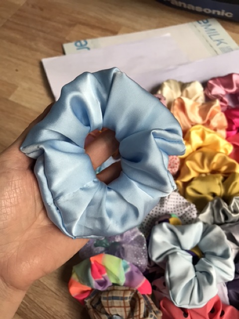 Cột vải bản to scrunchies cao cấp được chọn màu giá sỉ