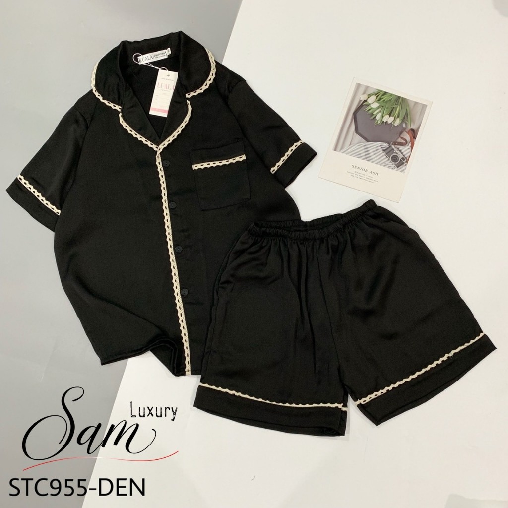Đồ ngủ pijama hàn quốc, tay ngắn quần đùi, Sam luxury