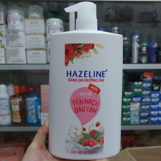 SỮA TẮM SÁNG MỊN DA HAZELINE YẾN MẠCH DÂU TẰM 1,2KG