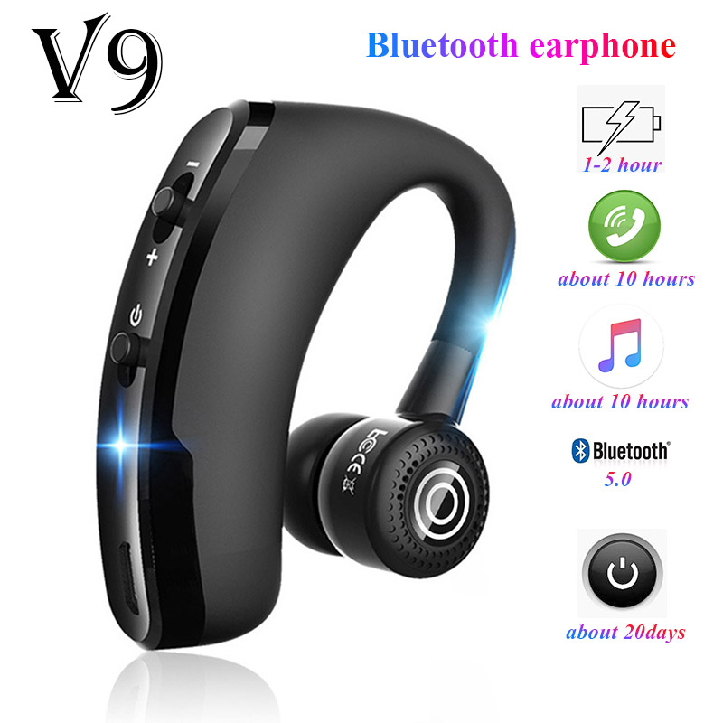 【COD】Tai Nghe V9 Không Dây Bluetooth 4.1, Tai Nghe Nhét Tai Rảnh Tay Tai Nghe Doanh Nhân, Tai Nghe Giảm Tiếng Ồn Có Mic Dành Cho Android