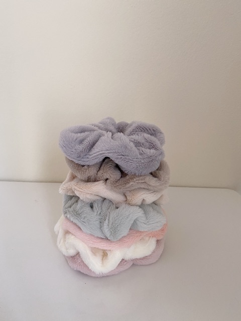 Dây cột tóc bông mềm mại rabbit hair scrunchies