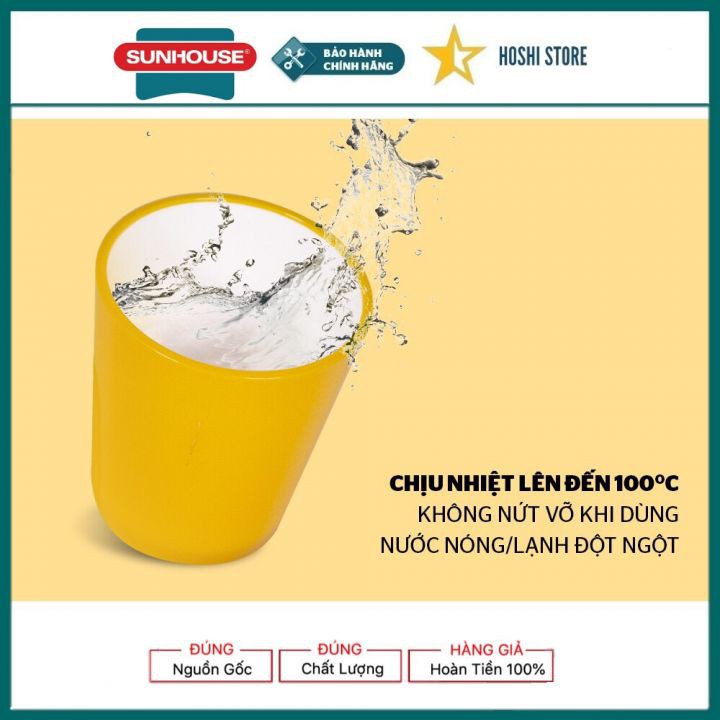 Cốc uống nước cách nhiệt, cốc nhựa 2 lớp BioZone Sunhouse 310ml KB-CU310PGT , nhựa nguyên sinh cao cấp Hàn Quốc