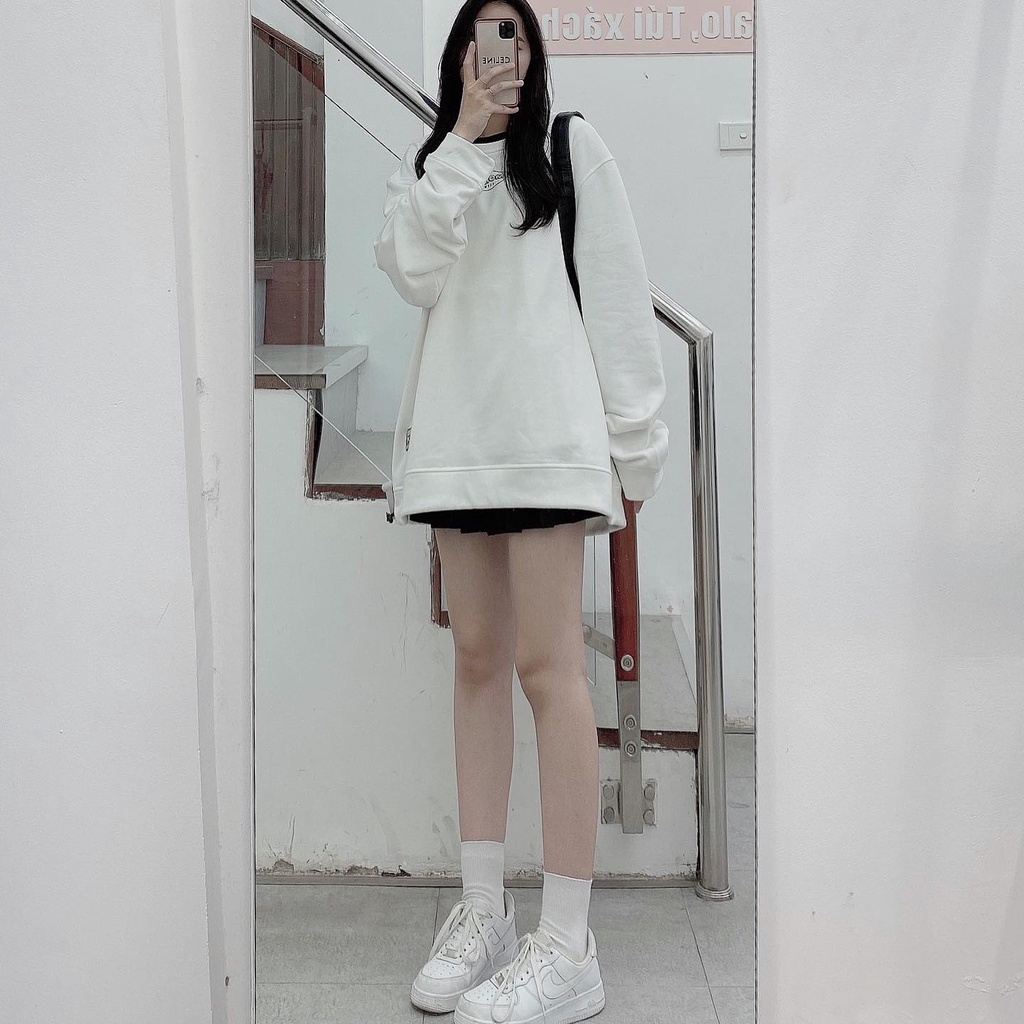 SS9 Áo sweater nỉ MON.CO, áo swater nỉ chân cua cổ tròn.