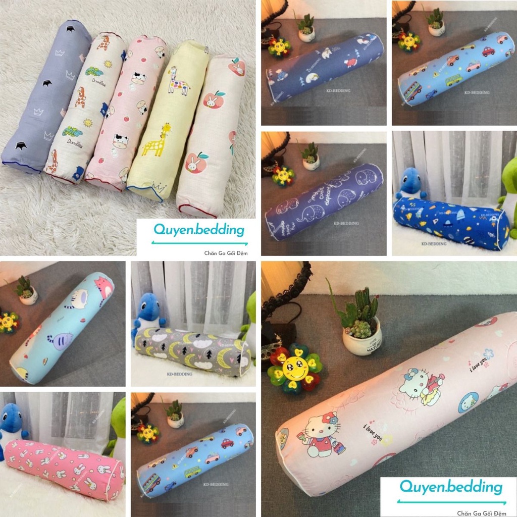 Gối ôm cho bé gối ôm cho bé sơ sinh 100% cotton siêu mềm mịn thoáng khí an toàn cho bé nhiều hình ngộ nghĩnh đáng yêu