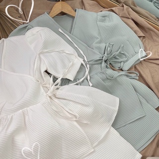 Set áo chéo quần short lưng thun