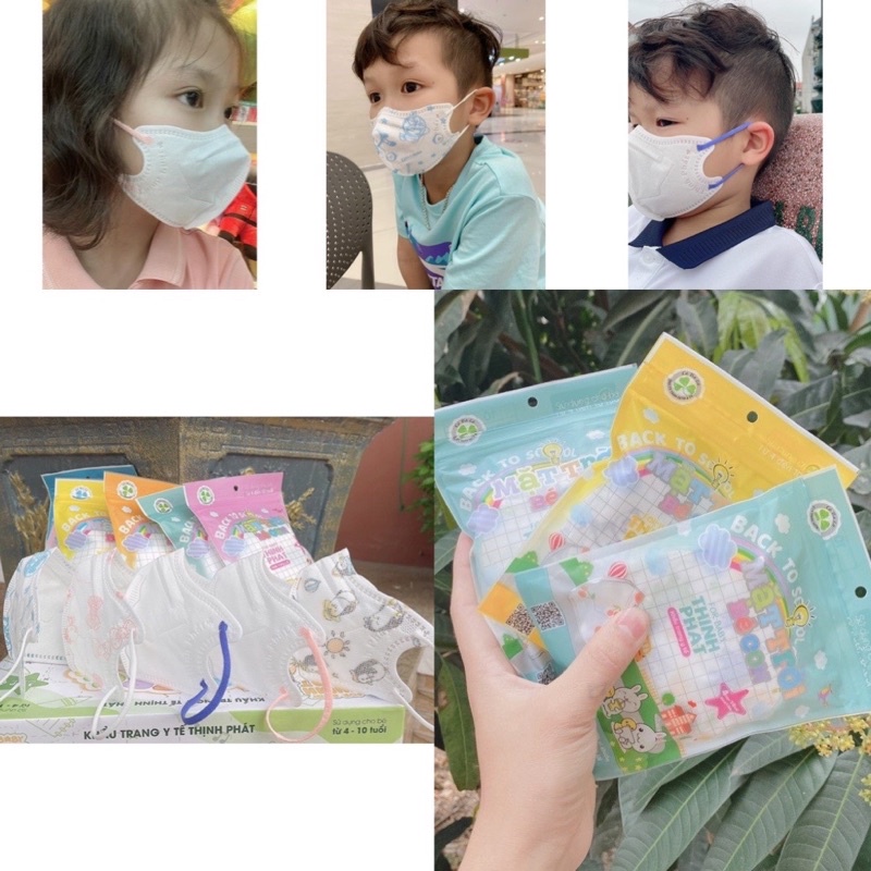 10 cái khẩu trang 5D mặt trời bé con