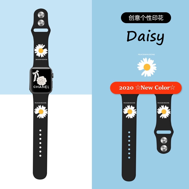 Dây Đeo Silicon 44mm 45mm 42mm 38mm 41mm Thời Trang Cho Đồng Hồ Apple watch series 6 5 3 SE 7