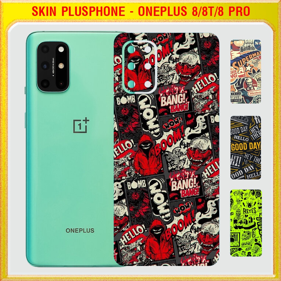 Dán Skin mặt sau cho OnePlus 8, 8T, 8 Pro màu nhiều mẫu hot