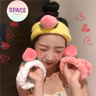 Băng đô rửa mặt quả đào 🍑 cute BD28