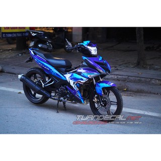 Tem Trùm Exciter 150 Cá Mập Xanh tím