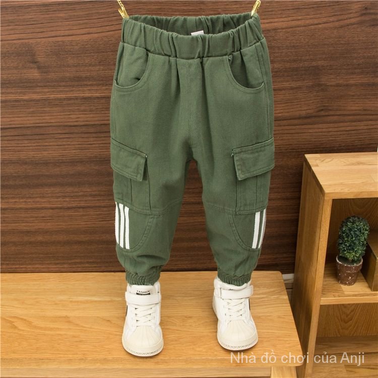 Boys Pants ， Autumn And Winter New Plus Thick Loose Korean Casual Harlan Instrument ， Long Pants