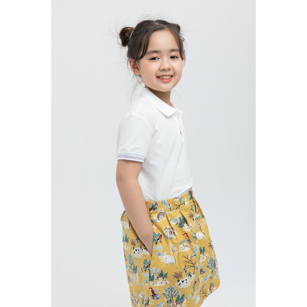 Chân váy xòe 2 lớp họa tiết bé gái IVY moda MS 31G0562