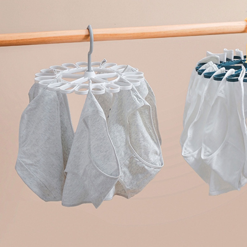 Giá Phơi Đồ Lót 20 Kẹp Hình Tròn Có Thể Xoay Tiện Dụng Cho Gia Đình