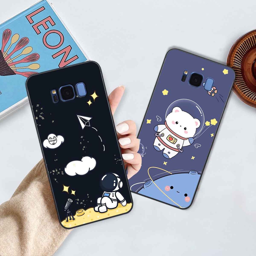 Ốp Samsung S8 / S8 Plus / S8+ in hình vũ trụ, phi hành gia bầu trời cute dễ thương