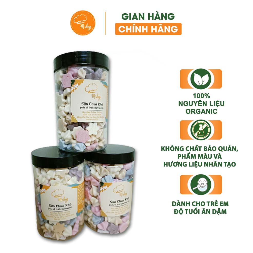 BÁNH ĂN DẶM HÌNH NGÔI SAO VỊ SỮA CHUA VÀ RAU CỦ, TRÁI CÂY- dành cho bé 5 tháng trở lên - hũ 800ml