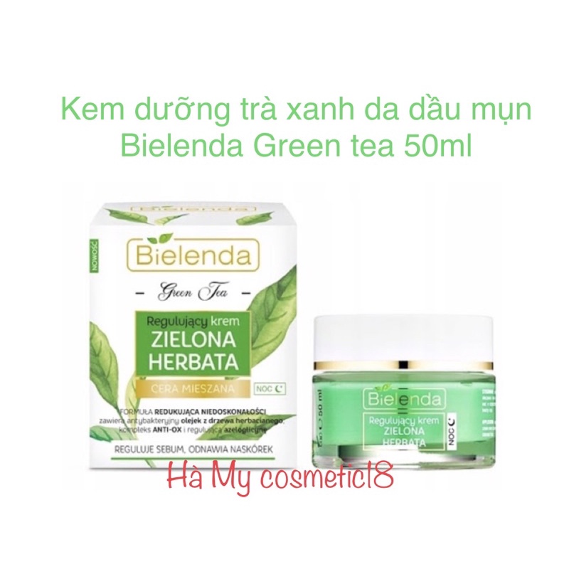 Kem dưỡng trà xanh da dầu mụn Bielenda Green tea 50ml