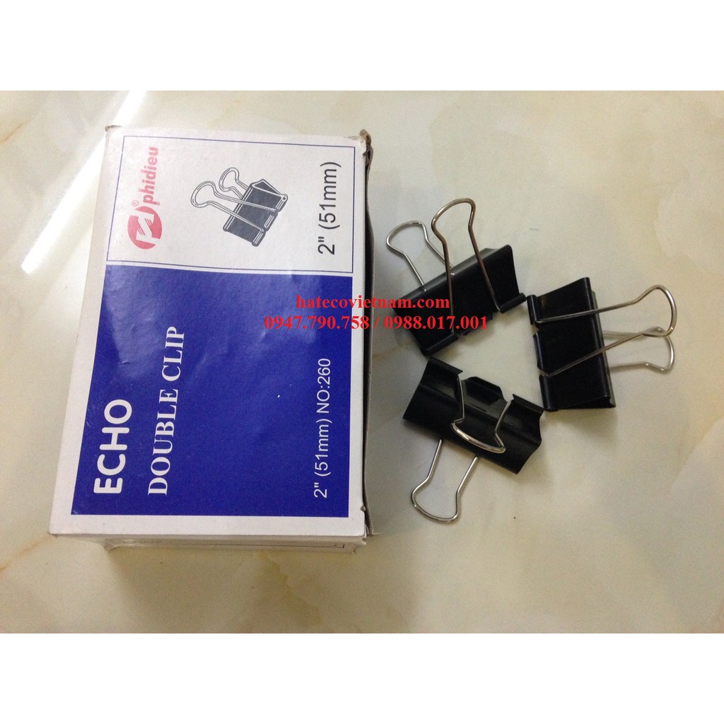 Hộp 12 chiếc Kẹp đen kẹp bướm Echo/Slecho 15mm. 19mm, 25mm, 32mm, 41mm, 51mm HÀNG LOẠI 1