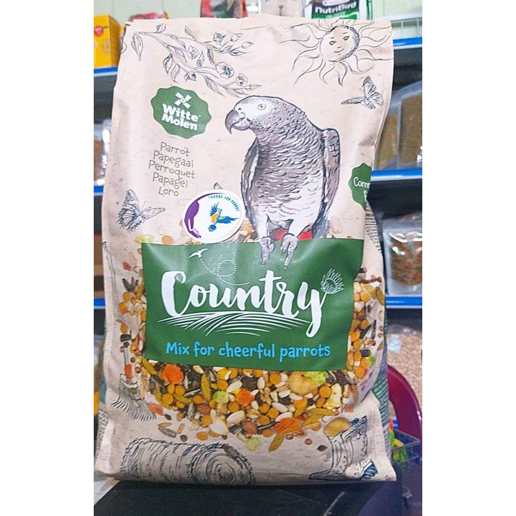 Hạt trộn cao cấp WITTE MOLEN COUNTRY dành cho vẹt xám, sun, xích, vẹt size trung và size lớn của Hà Lan