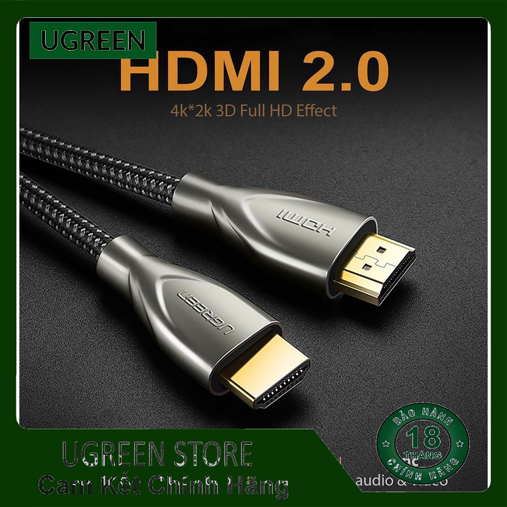 Cáp cổng HDMI 2.0 sợi carbon cao cấp dài 3M /UGREEN 50109