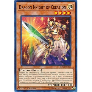 Thẻ bài Yugioh - TCG - Dragon Knight of Creation / SDRR-EN018'