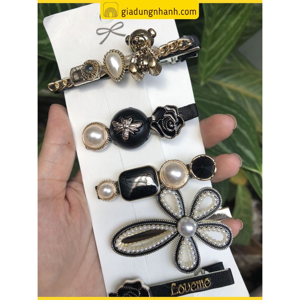 [VIP] Kẹp Tóc Đính Đá Nhiều Mẫu Dành Cho Nữ (Set 5 Cái)