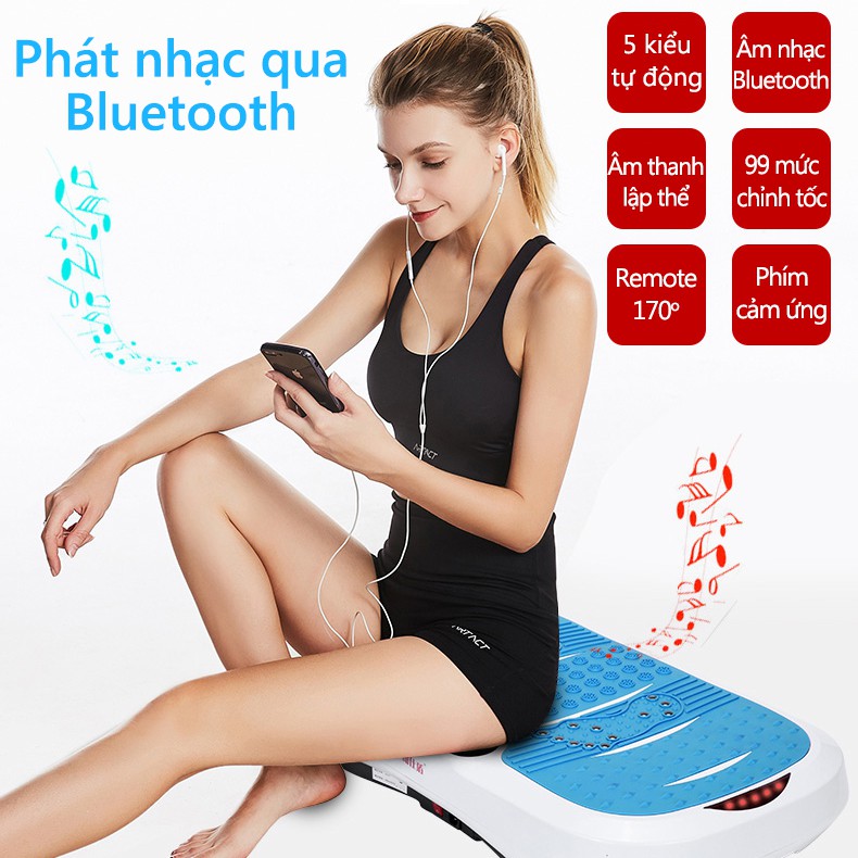 Máy  tập gym có bluetooth đa năng máy tập rung giảm eo thon gọn âm thanh lập thể phát nhạc nhiều mức độ rung