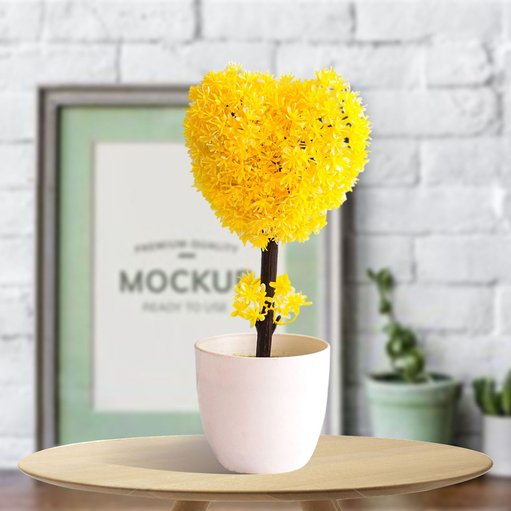 Chậu hoa giả bằng nhựa tiện dụng để trang trí