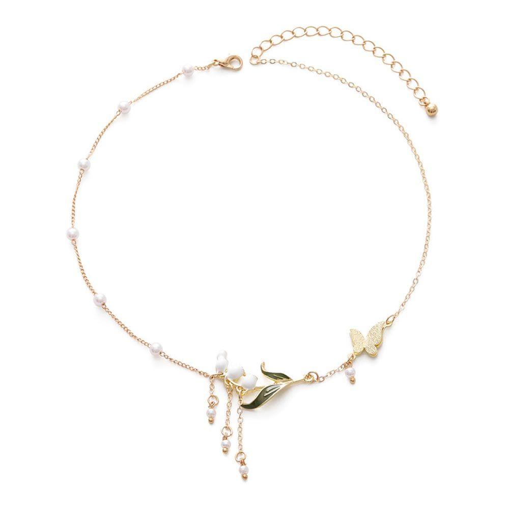 AROMA Dây Chuyền Mặt Hình Bướm Ngọt Ngào Thời Trang Hàn Quốc