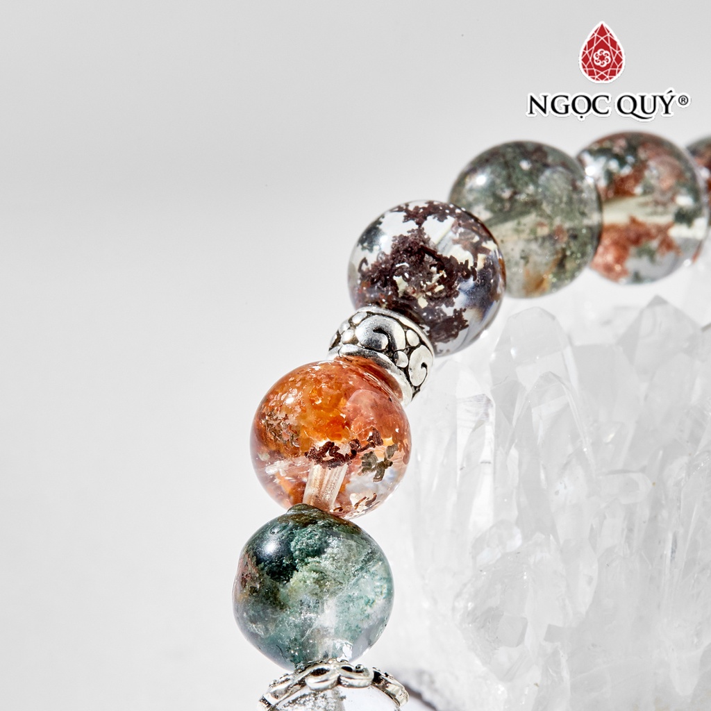 Vòng tay TA ưu linh đa sắc charm cây bạc - Ngọc Quý