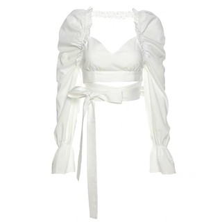 (SẴN S) Áo Croptop Hở Lưng Buộc Nơ Eo (ODER + KÈM ẢNH THẬT)