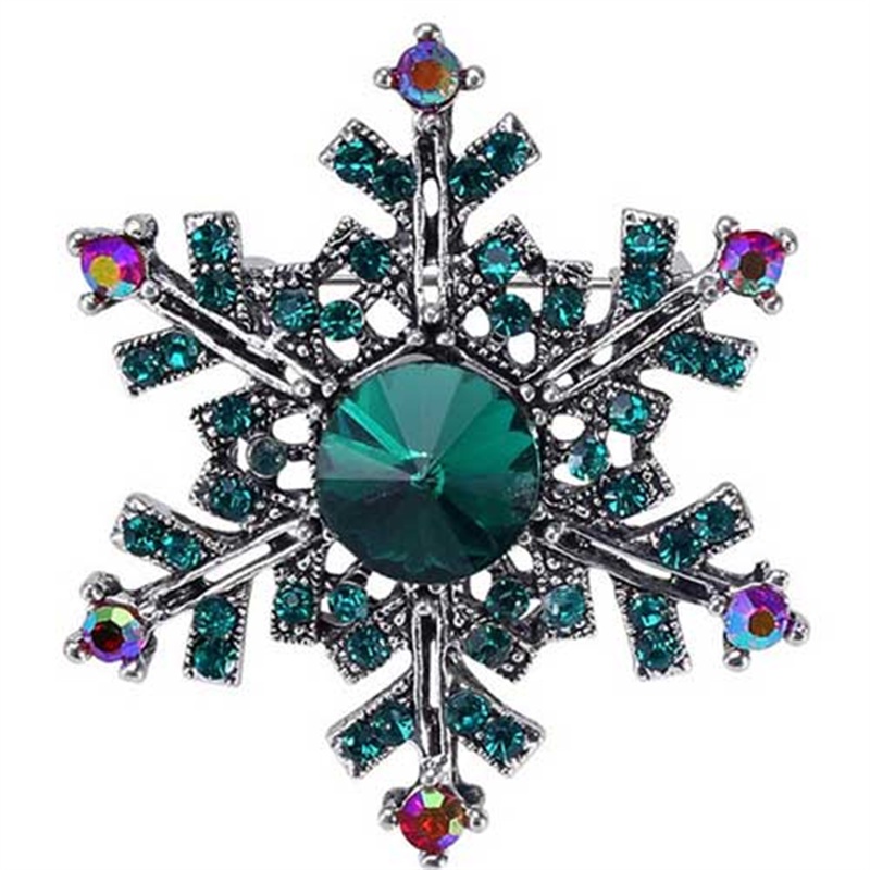 Ghim Cài Áo Hình Bông Tuyết Đính Đá Nhân Tạo Thời Trang