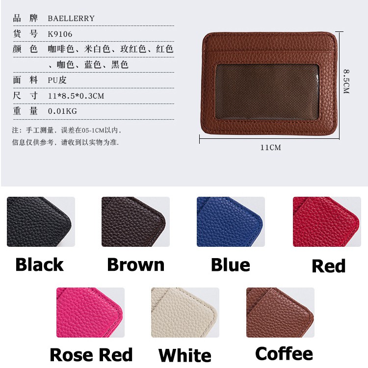 Ví Ngắn Baellerry Đựng Thẻ Thời Trang Cho Nữ