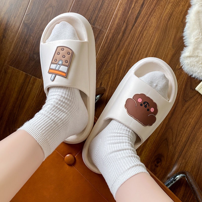 Dép Đi Trong Nhà Đế Dày Họa Tiết Hoạt Hình Dễ Thương Cho Nữ