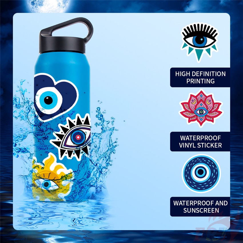❉ Miếng Dán Trang Trí Hình Đôi Mắt Ác Quỷ Series 03 Thổ Nhĩ Kỳ ❉ Bộ 50 Sticker Chống Thấm Nước Họa Tiết Doodle Hợp Thời Trang