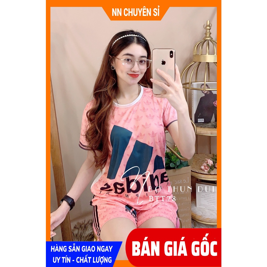 Đồ bộ bò sữa nữ Đồ bộ mặc nhà Thun đùi mềm mịn mát co giãn tốt in bò sữa in hoạt hình nhiều màu dễ thương BTT
