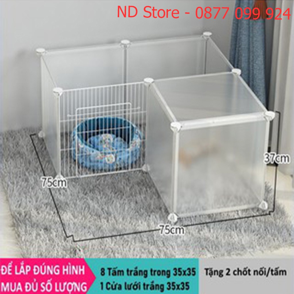 Chuồng Mèo Chuồng Chó Lắp Ghép Từ Lưới Sắt,Tấm Nhựa Trong,Thép Nhiều Màu KT 35x35cm, 45x35cm [BÁN THEO TẤM] [TẶNG CHỐT]