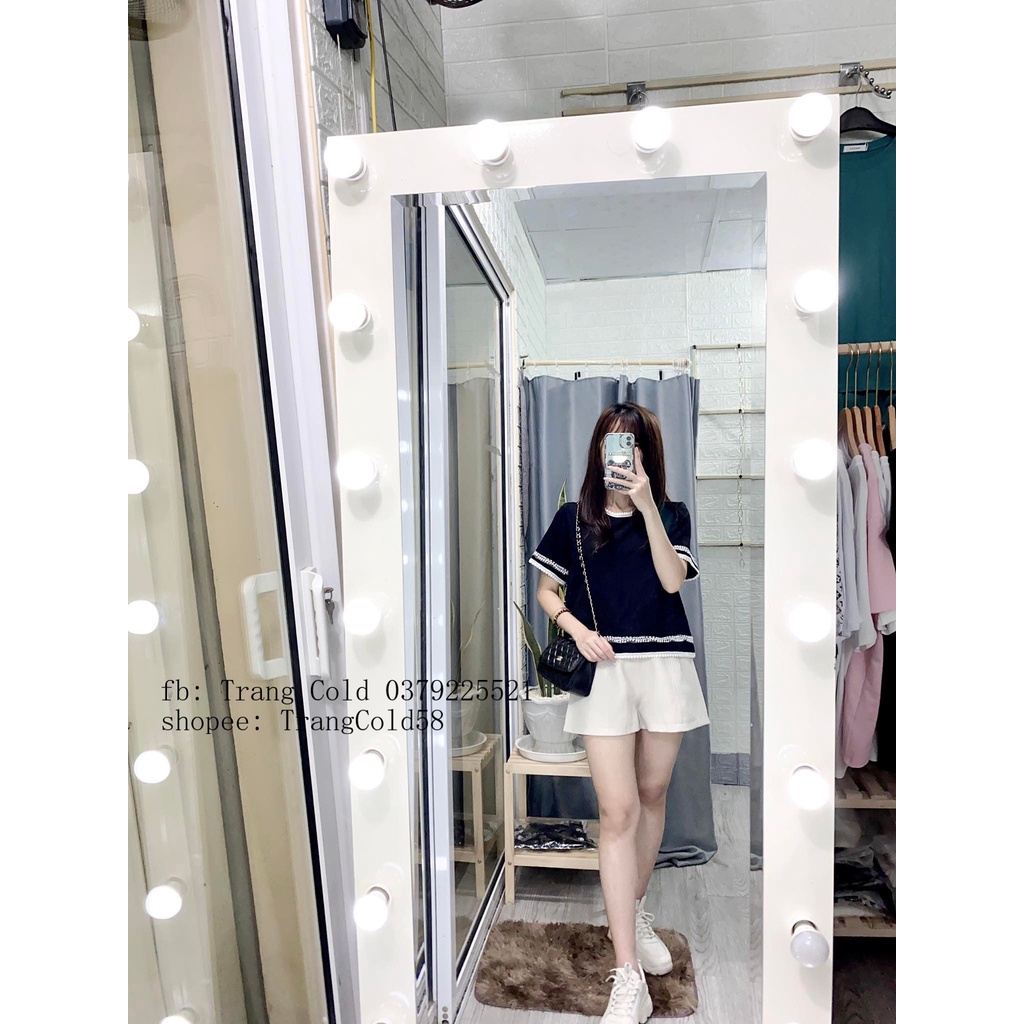Áo croptop viền ren  (Ảnh thật shop tự chụp )