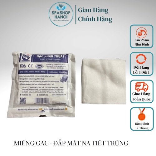( 1Gói 10) Miếng Gạc - Đắp Mặt Nạ Tiệt Trùng Cắt Sẵn 30X30Cm Cao Cấp