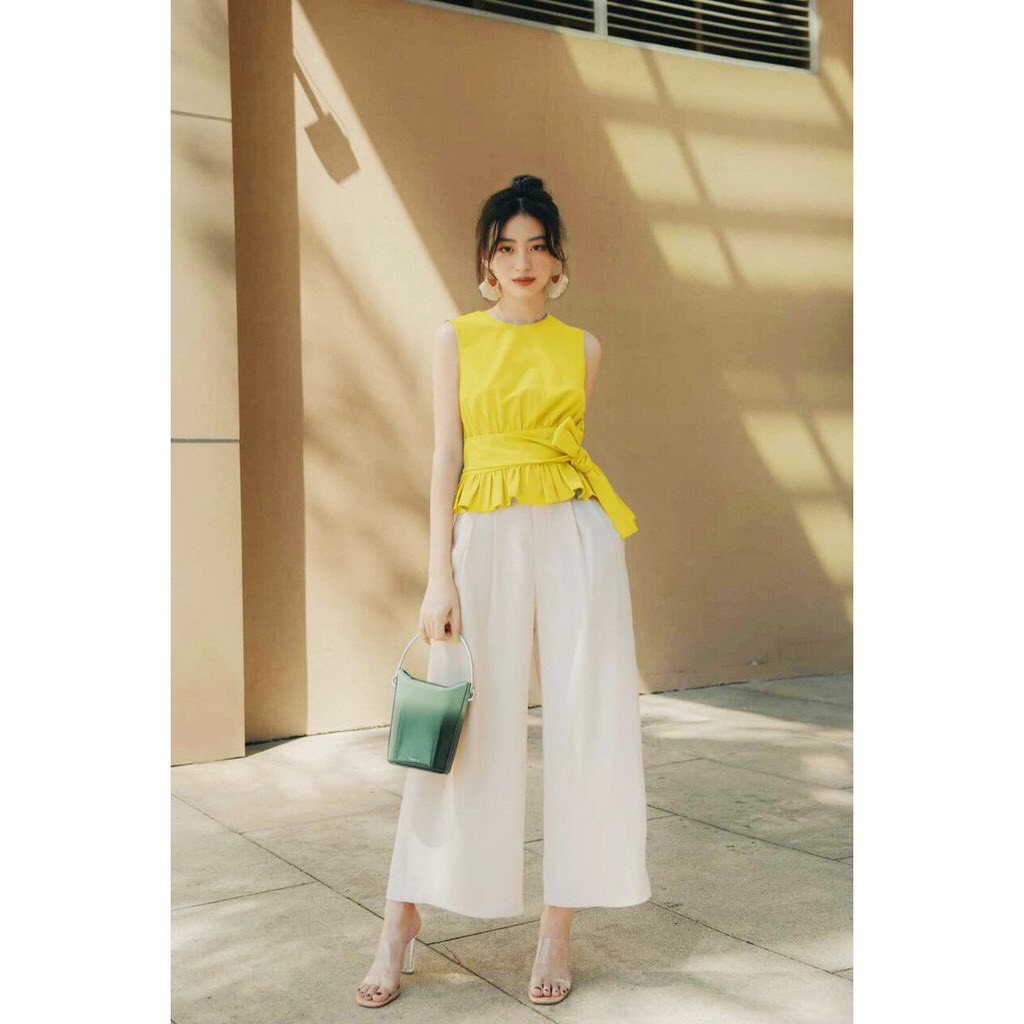 Set quần ống rộng và áo peplum sang chảnh - nhiều size, form dáng chuẩn dễ amcjw đi làm, dạo phố | BigBuy360 - bigbuy360.vn