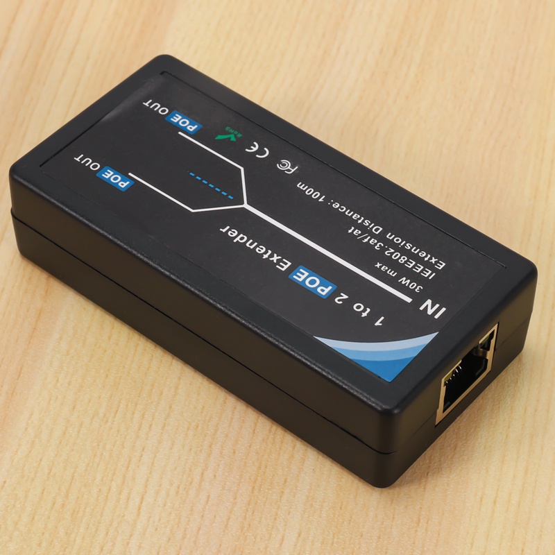 100m Dây Cáp Mở Rộng 2 Cổng POE 10 / 100Mbps IEEE 802.3Af Cho Camera IP