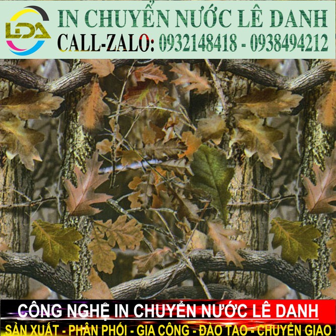 Màng film in chuyển nước vân camo LDCM004