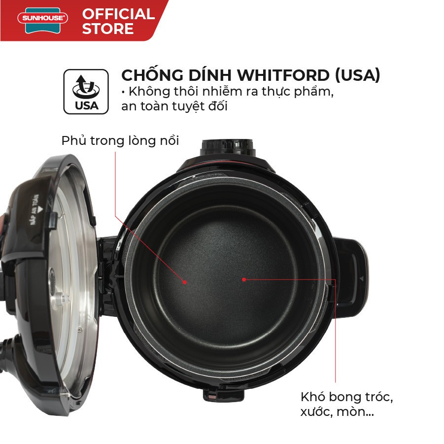Nồi Áp Suất Điện Đa Năng SUNHOUSE SHD1755 900W ( Dung tích 5L )