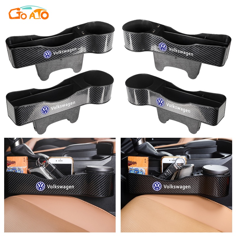 GTIOATO Khay Để Đồ Khe Ghế Ô Tô Khay ĐựNg Đồ Ô Tô Khay Đựng Đồ Khe Ghế Ô Tô Sợi Carbon Khay Đựng Đồ Đa Năng Cắm Khe Ghế Xe Đồ Đa Năng Cắm Khe Ghế Ô Tô Cho Volkswagen Tiguan Polo Golf MK7 Jetta MK6 Touran Beetle Teramont Scirocco Passat