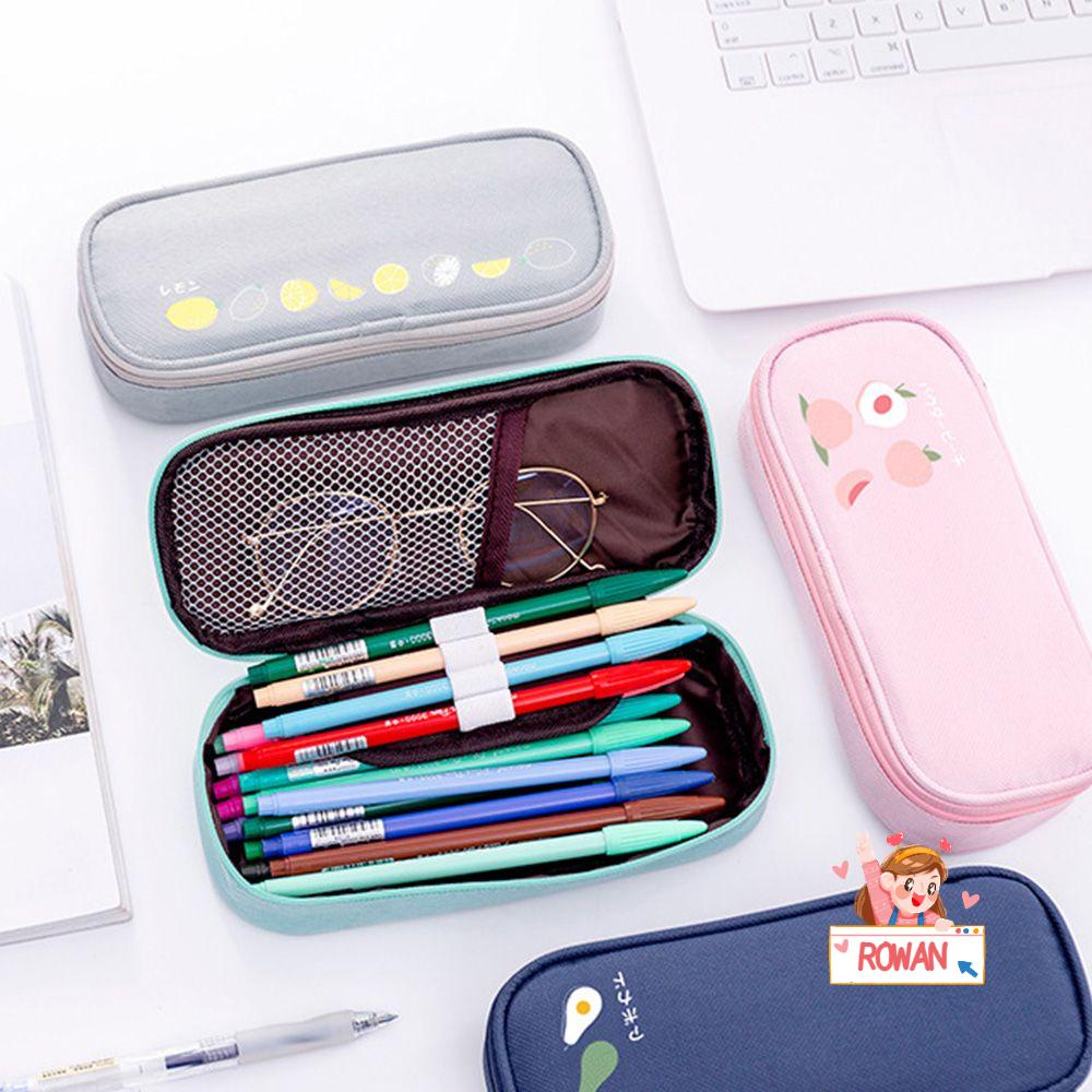 Hộp Bút Vải Oxford In Hình Trái Cây Dễ Thương Xinh Xắn