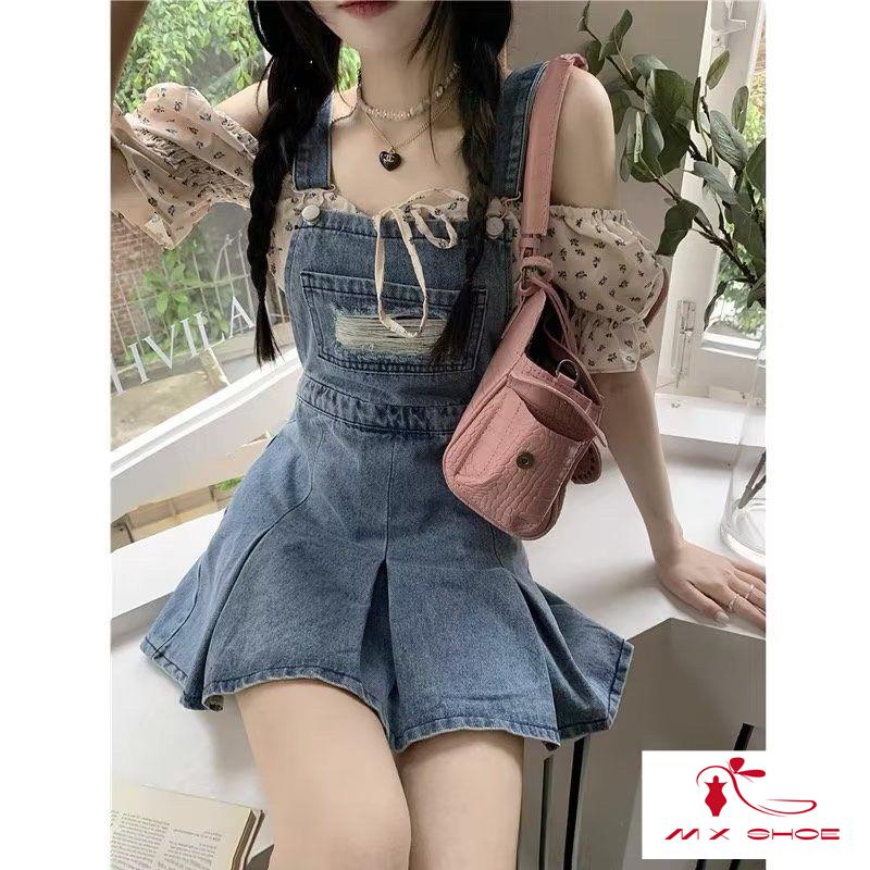 Váy Yếm Denim Mùa Hè 2022 Dáng Ôm Vừa Vặn Phong Cách Mới Cho Nữ