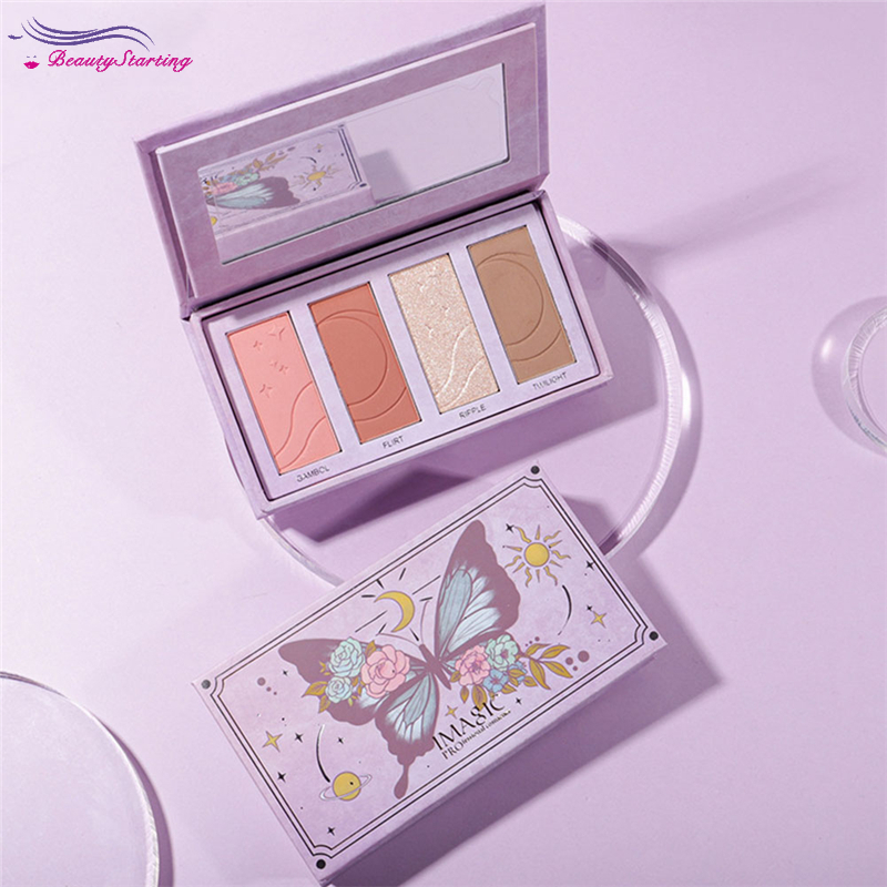 (hàng Mới Về) Bảng Phấn Bắt Sáng Imagic 4 Màu Lấp Lánh Cao Cấp