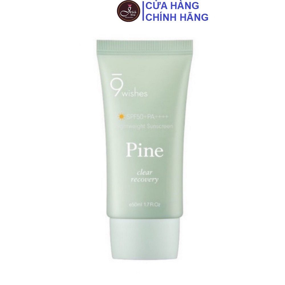 Kem Chống Nắng Cấp Ẩm Hỗ Trợ Phục Hồi Da 9Wishes Pine Treatment Sunscreen SPF50+ PA++++ 50ml