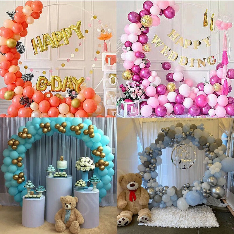 Vòng nối bong bóng hình tròn cỡ 60/80/100cm trang trí tiệc sinh nhật/đám cưới