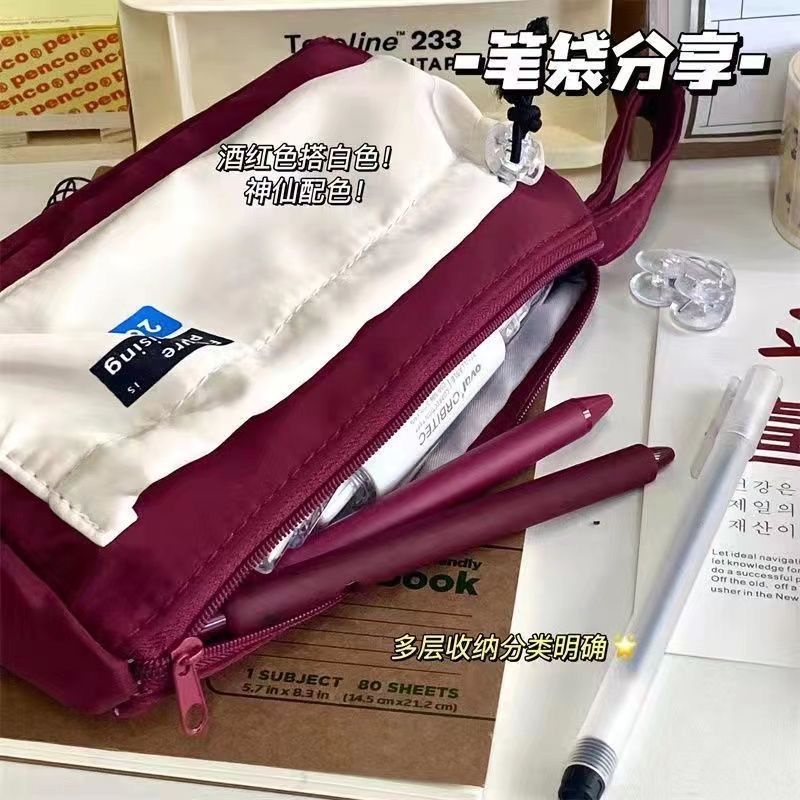Túi Đựng Bút Bằng Vải canvas Nhiều Ngăn Sức Chứa Lớn